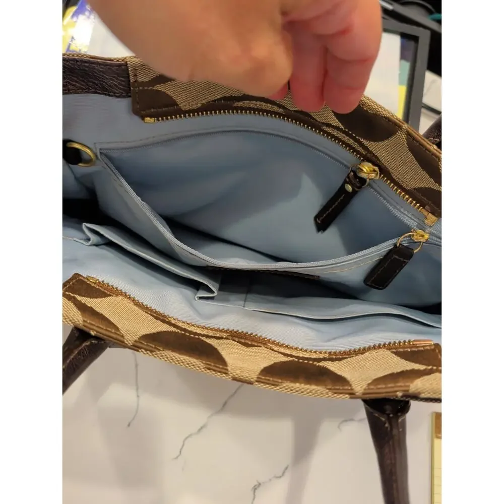 Coach 11557 Hampton Madeline Signature Satchel Handbag MSRP $328